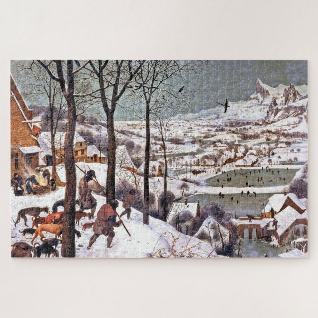 Jäger im Schnee (Winter), Pieter Bruegel Puzzle (Horizontal)