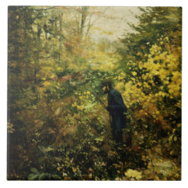 Jäger im Wald (von H.A. Brendekilde) Fliese