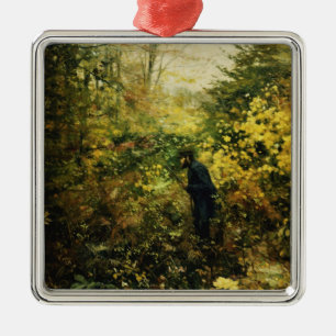 Jäger im Wald (von H.A. Brendekilde) Ornament Aus Metall