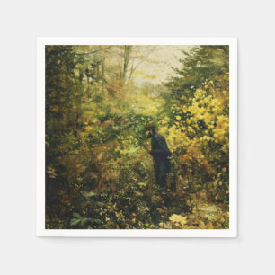Jäger im Wald (von H.A. Brendekilde) Serviette