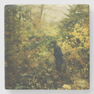 Jäger im Wald (von H.A. Brendekilde) Steinuntersetzer