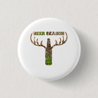 Jäger in der Biersaison - Geschenk für Jäger Button