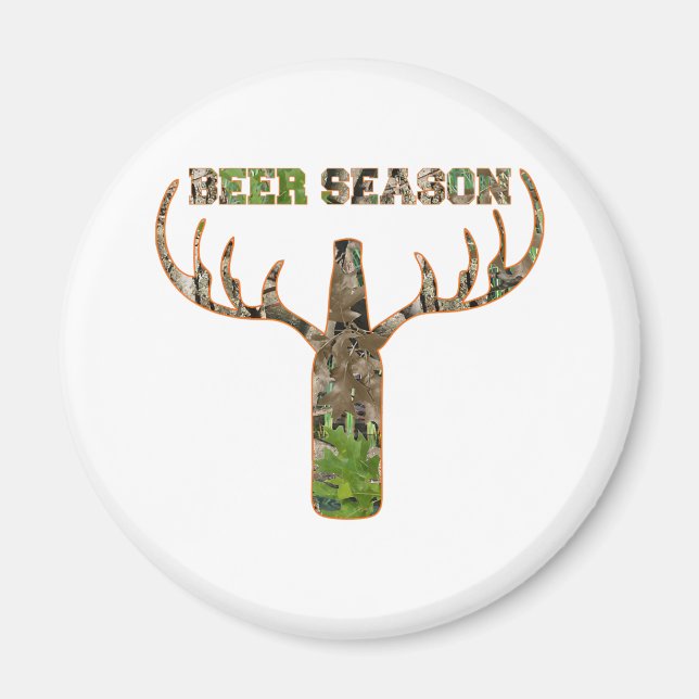 Jäger in der Biersaison - Geschenk für Jäger Magnet (Vorne)