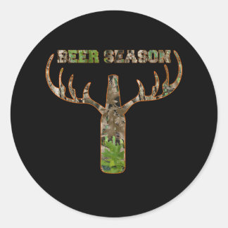 Jäger in der Biersaison - Geschenk für Jäger Runder Aufkleber