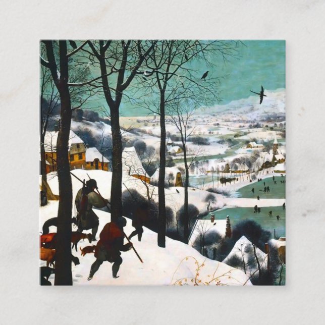 Jäger in der Schneelandschaft Pieter Bruegel Begleitkarte (Vorderseite)