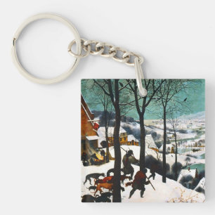Jäger in der Schneelandschaft Pieter Bruegel Schlüsselanhänger