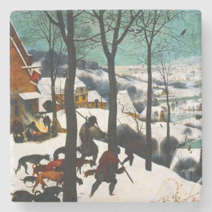Jäger in der Schneelandschaft Pieter Bruegel Steinuntersetzer