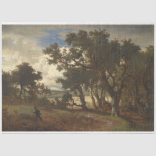 Jäger in einer ländlichen Landschaft (Andreas Ache Seidenpapier