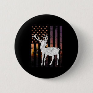 Jäger Jagd Hirsche Jagd Buck Elk Amerikaner Button