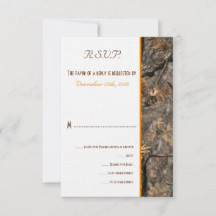 Jäger-Kamo-Chic-Hochzeits-RSVP-Karte RSVP Karte