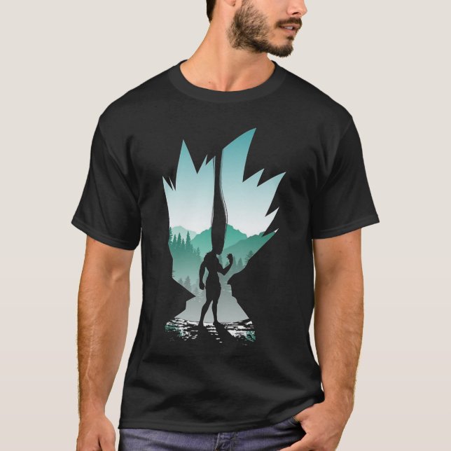 Jäger mit ausgewachsenem Jäger x Jäger Manga Strip T-Shirt (Vorderseite)