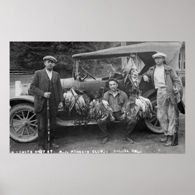 Jäger mit Spiel im RJ Finneys Club Poster (Vorne)