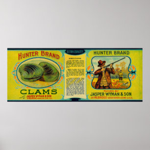 Jäger-Muscheln LabelMilbridge, ICH Poster