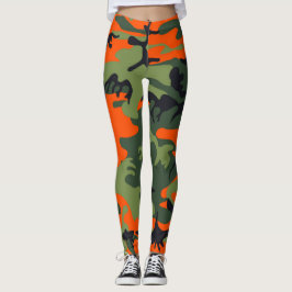 Jäger-orange Tarnungs-Leggings Leggings