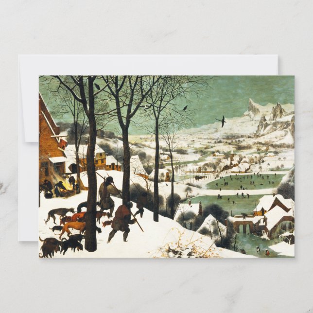 Jäger Pieter Bruegel in den Schnee-Einladungen Einladung (Vorderseite)