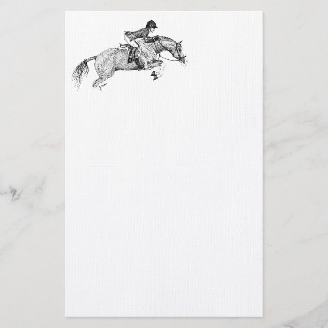 Jäger Pony Pointillis Briefpapier (Vorderseite)