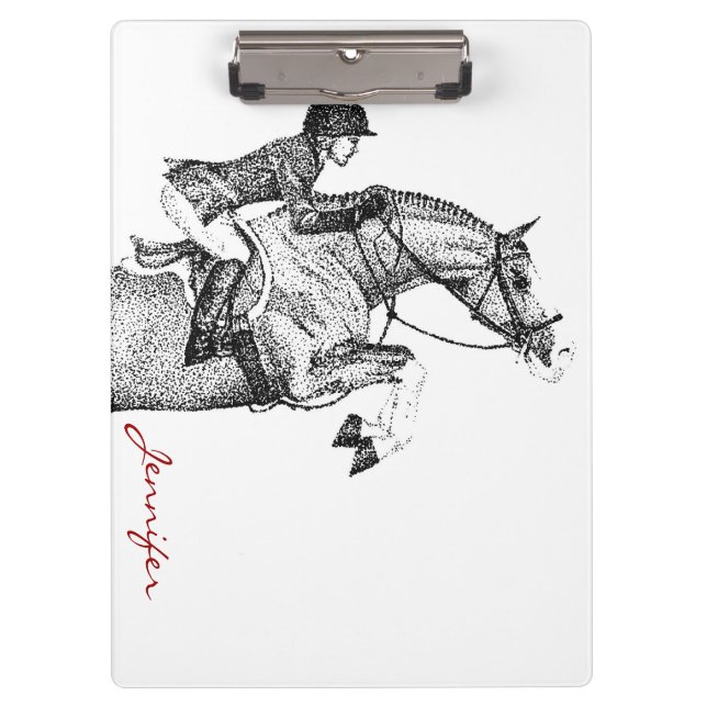 Jäger Pony Pointillis Klemmbrett (Vorderseite)