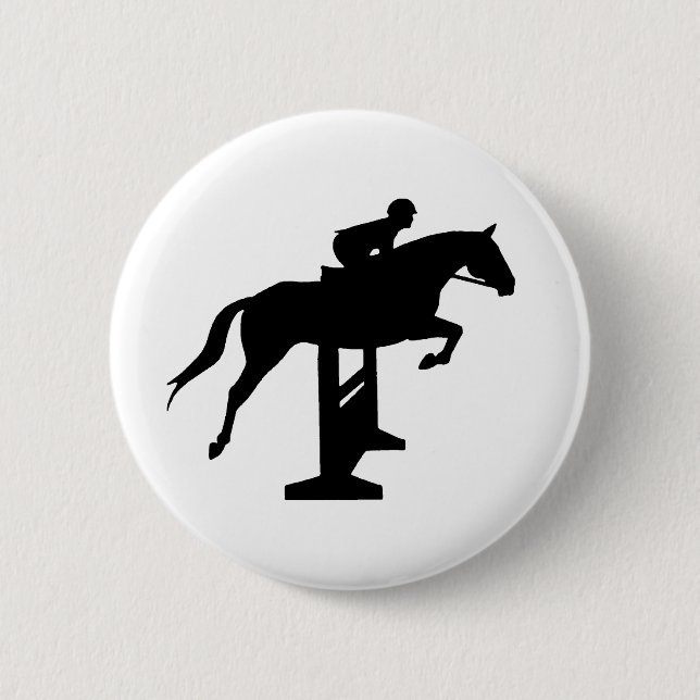 Jäger-Pullover-Pferd u. Reiter Button (Vorderseite)