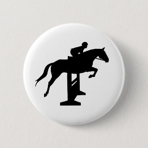 Jäger-Pullover-Pferd u. Reiter Button