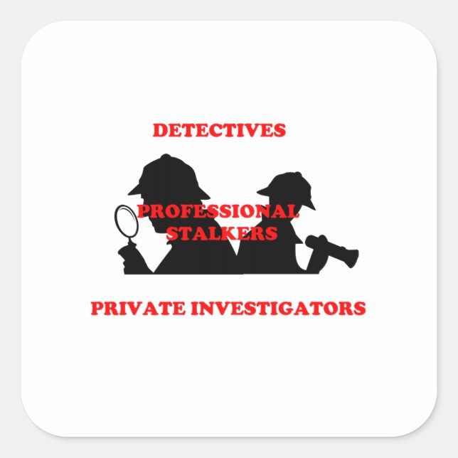 Jäger Quadratischer Aufkleber (Vorderseite)