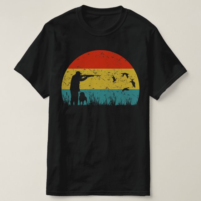 Jäger Retro Vintage Silhouette 70er T-Shirt (Design vorne)