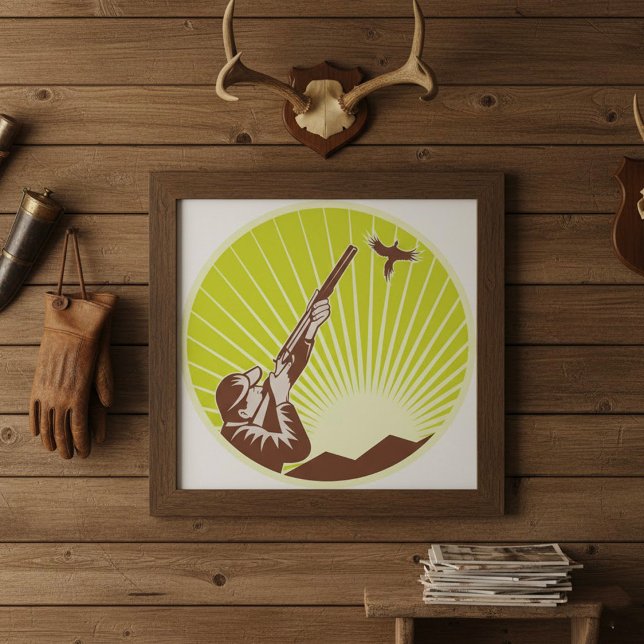 Jäger schießen ein Gänseposter Poster (Von Creator hochgeladen)