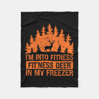 Jäger-Shirt Ich bin in Fitness Deer Freezer Funny Fleecedecke