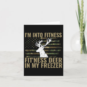 Jäger-Shirt Ich bin in Fitness Deer Freezer Funny Karte