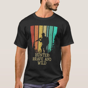 Jäger Tapfer und Wilde Jagd Vater Tier Schiessen T-Shirt