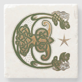 Jäger und Gold Celtic Steinuntersetzer