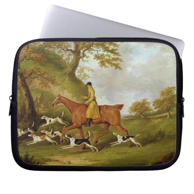 Jäger und Jagdhunde, 1809 (Öl auf Leinwand) Laptopschutzhülle (Vorderseite)