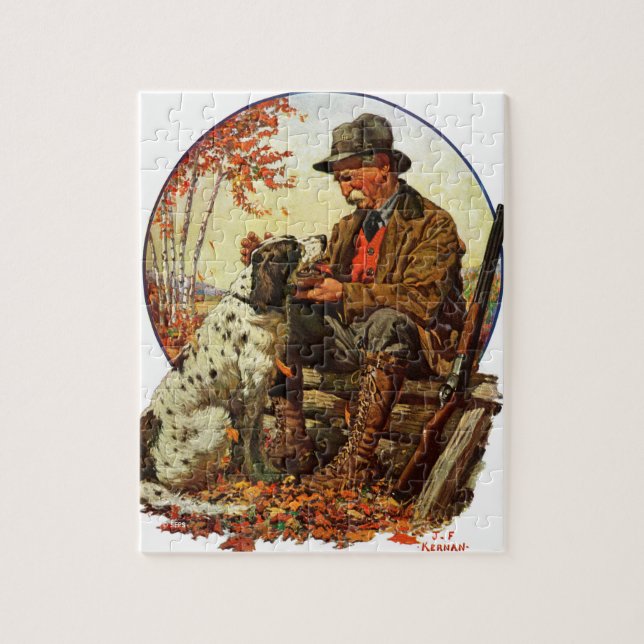 Jäger und Spaniel Puzzle (Vertikal)