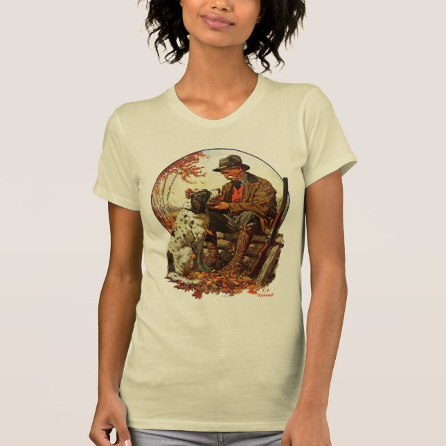 Jäger und Spaniel T-Shirt (Vorderseite)