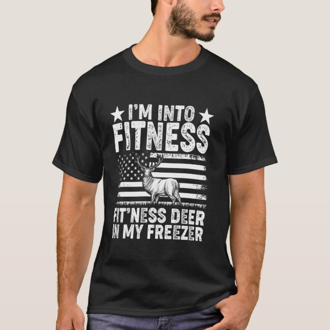 Jäger Vater I m Inn Fitness Deer Freezer Jagen L T-Shirt (Vorderseite)
