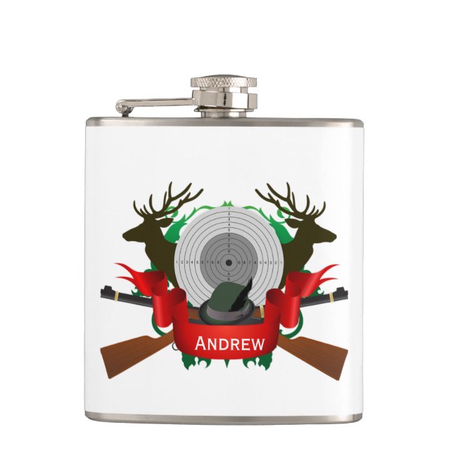 Jäger Vinyl Wrapped Flask Flachmann (Vorderseite)