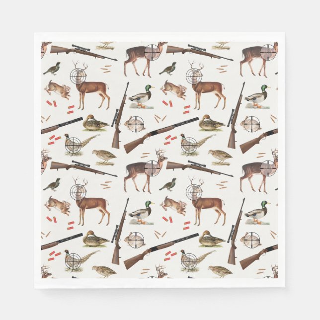Jäger-Wildnis-Outdoor-Muster Serviette (Vorderseite)