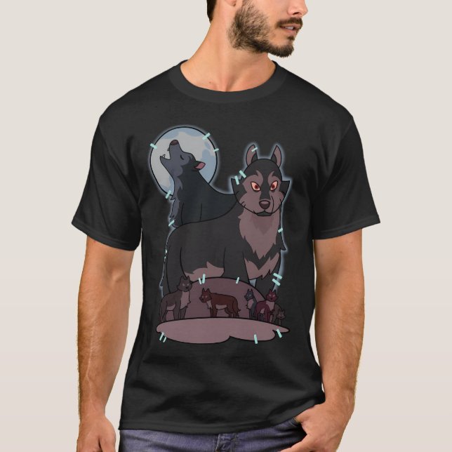 Jäger Wolf Shirt aus dem Haus (Vorderseite)