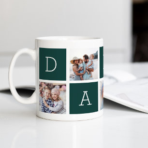 Jägergrün   Custom Daddy 5 Foto Collage Kaffeetasse