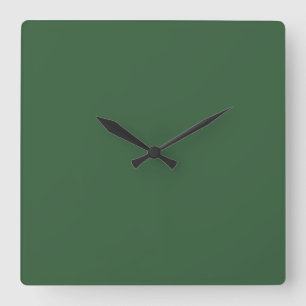 Jägergrün Quadratische Wanduhr