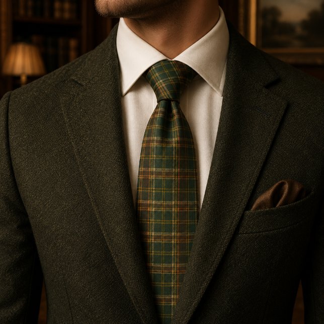 Jägergrün Rustikales Karo Tartan Krawatte (Von Creator hochgeladen)