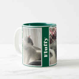 Jägergrüne Haustierfotos und -namen Zweifarbige Tasse