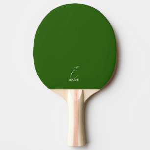 Jägergrüne monogrammierte Ping-Pong-Schläger Tischtennis Schläger