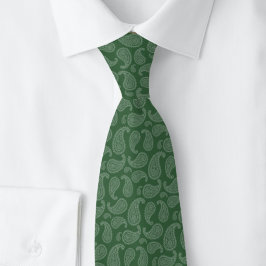 Jägergrüne Paisley Krawatte