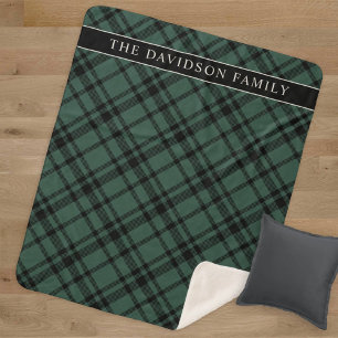 Jägergrünes Tartan-Karo-Familienname Sherpadecke
