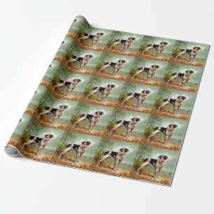 Jägerhund mit Vogel im Mund Geschenkpapier