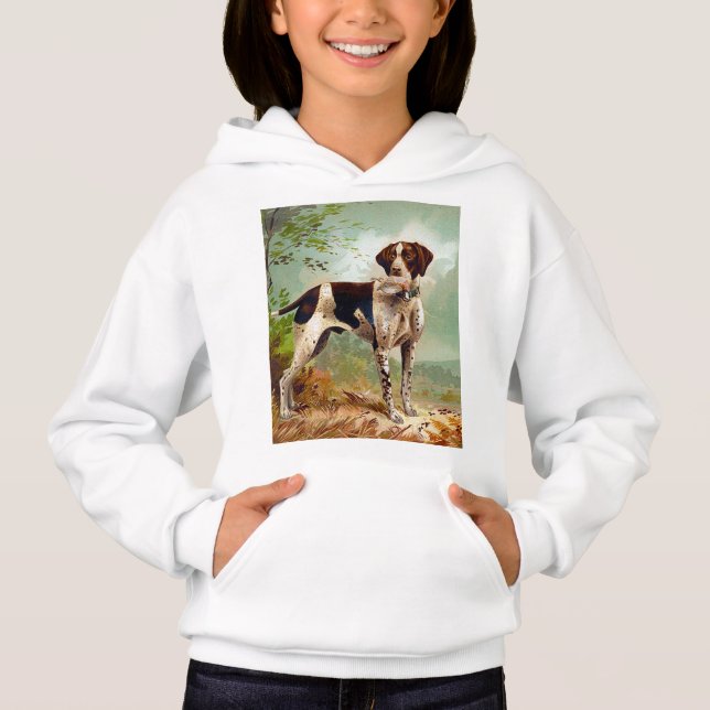 Jägerhund mit Vogel im Mund Hoodie (Vorderseite)