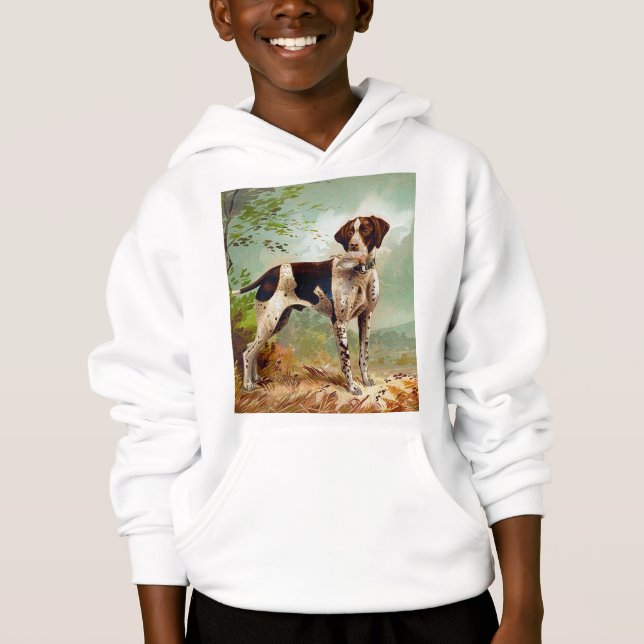 Jägerhund mit Vogel im Mund Hoodie (Vorderseite)