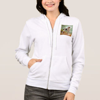 Jägerhund mit Vogel im Mund Hoodie