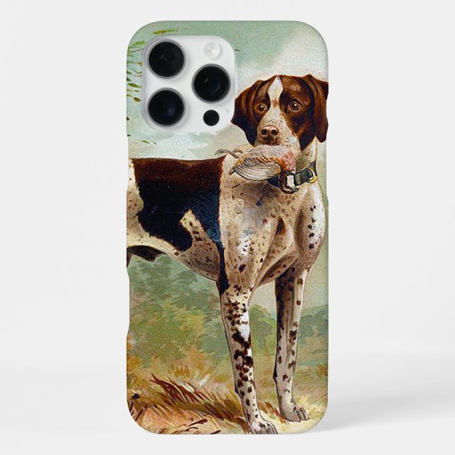 Jägerhund mit Vogel im Mund iPhone Hülle (Rückseite)
