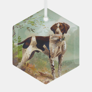 Jägerhund mit Vogel im Mund Ornament Aus Glas